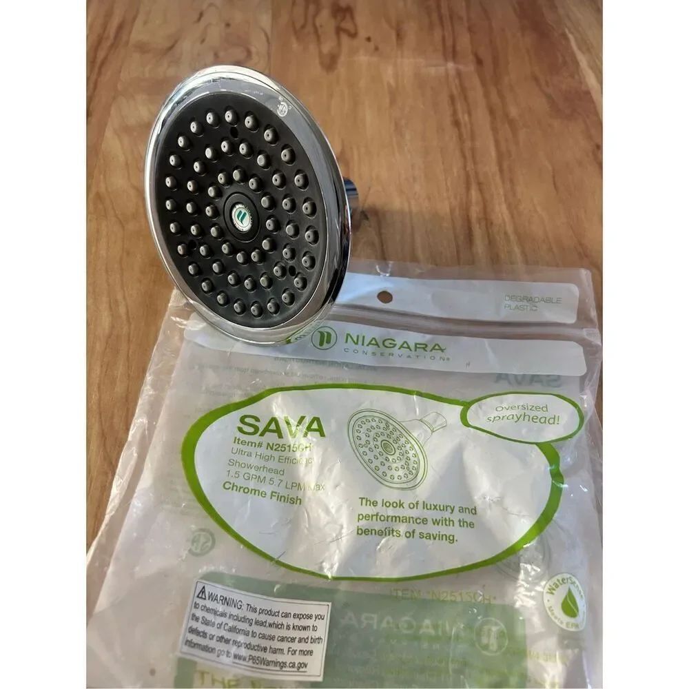 Niagara Conservation N2515 SAVA SPA 1.5 GPM Single Function Shower Head - Chrome